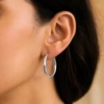 925 Sterling Silver Classic Small Tube Hoop Earrings 20mm x 3mm