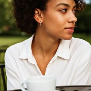 925 Sterling Silver Small Hoop Earrings 15mm x 2mm