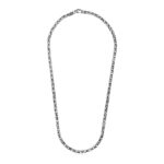 Sterling Silver Byzantine Chain Necklace Gunmetal Finish 5mm - 61 cm (24 inches)