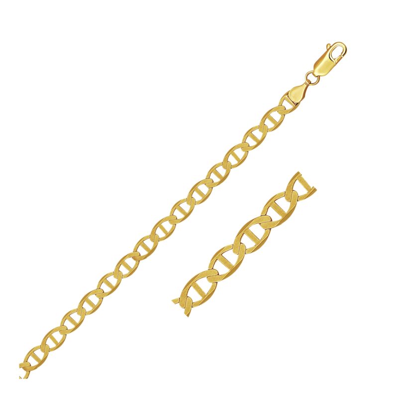 14k Yellow Gold Thick Mariner Link Chain (5.50 mm)