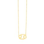 14K Yellow Gold Cancer Necklace