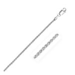 925 Sterling Silver Wheat Chain Rhodium Plated (2.20 mm)