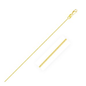 10k Yellow Gold Gourmette Chain Necklace 1 mm