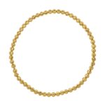 Moon Cut Bead Stretch Bracelet in 14K Yellow Gold 2.9 mm