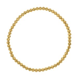 Moon Cut Bead Stretch Bracelet in 14K Yellow Gold 2.9 mm
