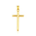 14k Yellow Gold Cross Pendant High Polish