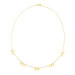 14k Yellow Gold Necklace with Circle Dangle Stations