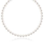14k Yellow Gold Necklace with White Freshwater Cultured Pearls (6.0mm to 6.5mm) 14k Yellow Gold Necklace with White Freshwater Cultured Pearls (6.0mm to 6.5mm)