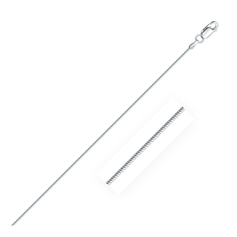 Snake Chain (1.20 mm) Rhodium Plated Sterling Silver