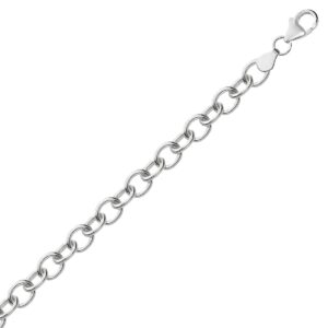 Fancy Charm Bracelet Sterling Silver (6.7 mm)