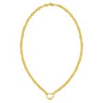 14K Yellow Gold Heart Lock Charm Necklace (5.80 mm)