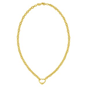 14K Yellow Gold Heart Lock Charm Necklace (5.80 mm)