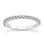 Shared Prong Diamond Wedding Ring Band with U Settings 14k White Gold Shared Prong Diamond Wedding Ring Band with U Settings 14k White Gold