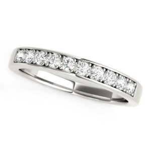 Classic Diamond Wedding Band 1/4 carat 14k White Gold