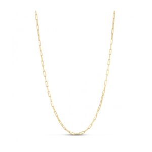 Sterling Silver Gold Plated Paperclip Chain (2.5 mm)