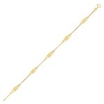 14k Yellow Gold Infinity Ankle Bracelet