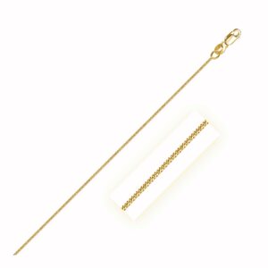 14k Yellow Gold Gourette Chain Necklace 1 mm