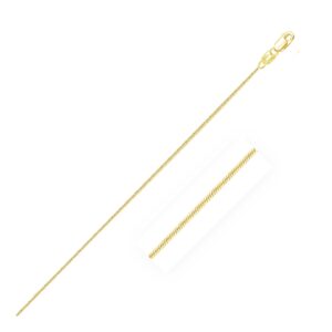 14k Yellow Gold Round Snake Chain Necklace (0.70 mm)