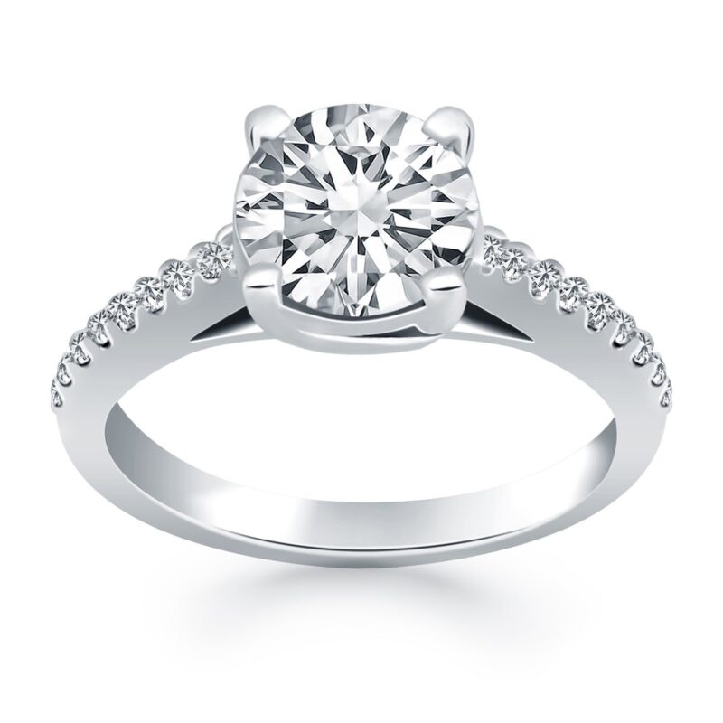0.7 carat Trellis Diamond Engagement Ring 14k White Gold