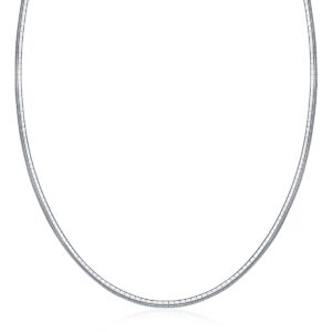 Classic Omega Chain Necklace 925 Sterling Silver (3.0mm)