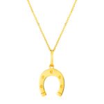 14K Gold Horseshoe Necklace 18 inch 45 cm 14K Gold Horseshoe Necklace 18 inch 45 cm