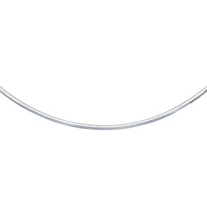 14k White Gold Chain in a Classic Omega Necklace 3 mm