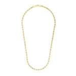 14k Solid Gold Diamond Cut Rope Chain 4mm Necklace