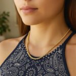 14k Solid Gold Diamond Cut Rope Chain 4mm Necklace for Women