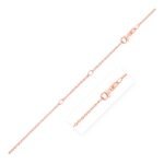 Double Extendable Cable Chain in 14k Rose Gold 1.2 mm