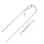 Sterling Silver Adjustable Box Chain 1.4mm