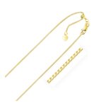 10k Yellow Gold Adjustable Box Chain 0.85 mm