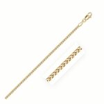 14k Yellow Gold Franco Chain Necklace 1.6 mm