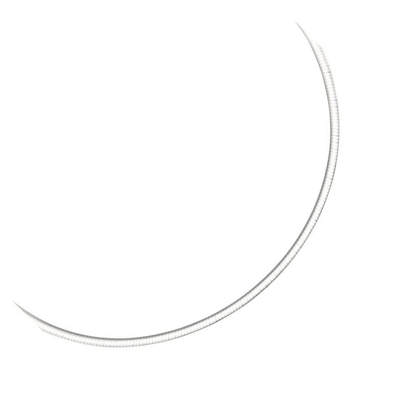 14k Two Tone Gold Reversible Omega Necklace 3.0 mm