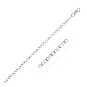 Sterling Silver Curb Chain (3 mm)