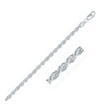 Sterling Silver Rope Chain Diamond Cut (3.6 mm)
