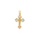14k Tri Color Gold Cross Pendant 14k Tri Color Gold Cross Pendant