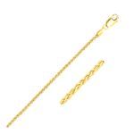 14k Yellow Gold Round Wheat Chain (2.1 mm)
