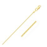 14k Yellow Gold Round Wheat Chain 1 mm