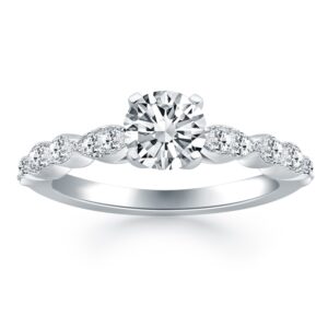 Fancy Shaped Diamond Engagement Ring White Gold