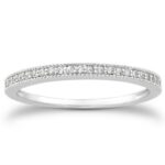 Micro Pave Diamond Milgrain Wedding Ring Band Micro Pave Diamond Milgrain Wedding Ring Band