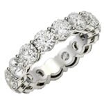 5 Carat Round Cut Lab Grown Diamond Eternity Ring White Gold