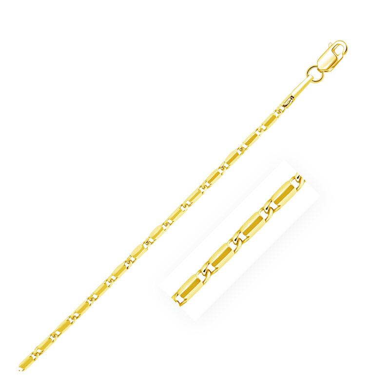 14k Yellow Gold Lumina Pendant Chain Necklace 1 mm