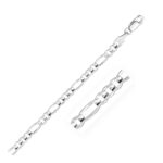 14k White Gold Solid Figaro Chain (4.50 mm)pg 14k White Gold Solid Figaro Chain (4.50 mm)