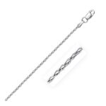 Sterling Silver Wheat Chain Rhodium Plated 1.5 mm