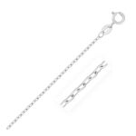 14k White Gold Faceted Cable Link Chain (1.2 mm) 14k White Gold Faceted Cable Link Chain (1.2 mm)