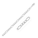Sterling Silver Figaro Chain Rhodium Plated (5.40 mm)