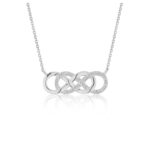 Double Infinity Diamond Pendant Necklace 14k White Gold Double Infinity Diamond Pendant Necklace 14k White Gold