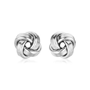 Love Knot Earrings Petite Sterling Silver Polished (9mm)