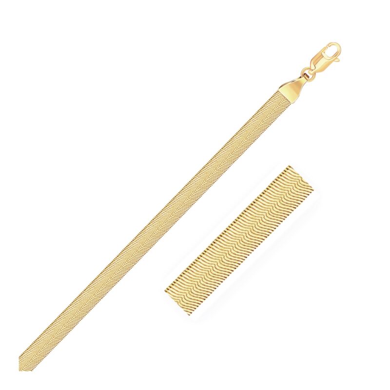 14k Yellow Gold Super Flex Herringbone Chain 3.8 mm