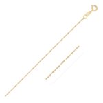 14k Yellow Gold Thin Singapore Chain Necklace 0.6 mm